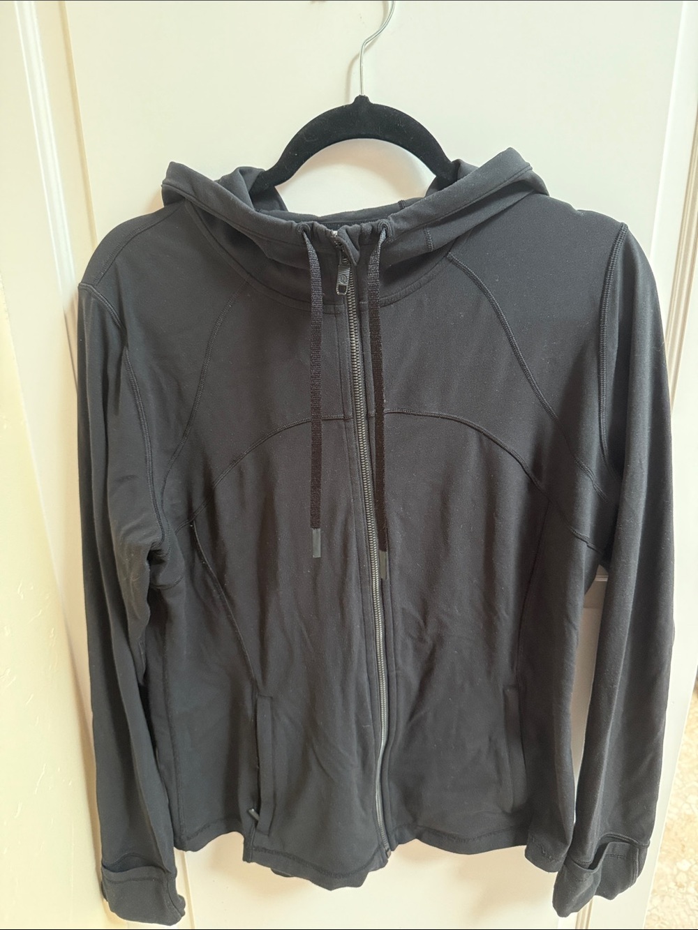 lululemon black hooded define zip up